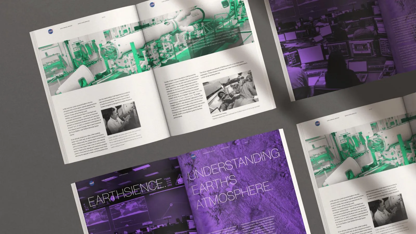 NASA annual report spreads